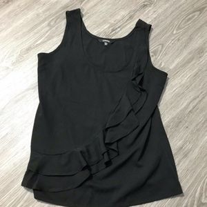 Dimri Black Layered Ruffle Tank Top Size XS